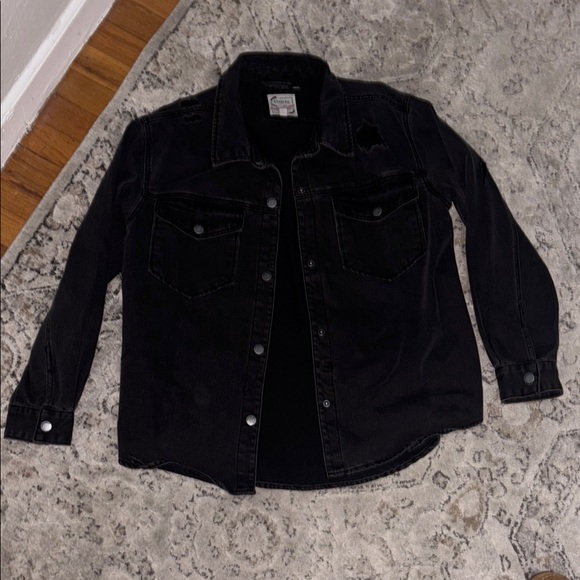 Black Denim Jacket - Picture 1 of 5